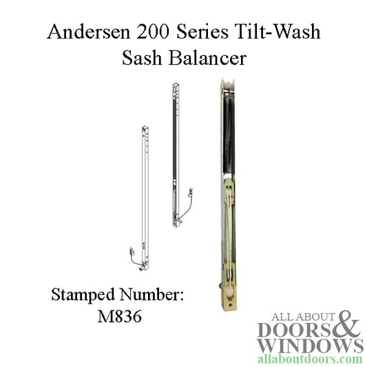 Andersen 200 Series Tilt-Wash Double Hung Window Sash Balancer - M836