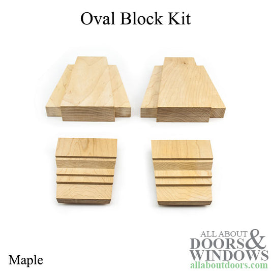 Oval Block Kit,  Key  4-9/16 -  Maple
