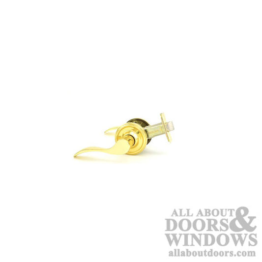 Weslock Left Hand Bordeau Privacy Lock w/ Adjustable Backset & Full Lip Strike Bright Brass