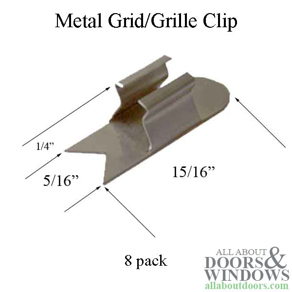 Andersen Metal Snap-Fit Grid/Grille Clip - Andersen Metal Snap-Fit Grid/Grille Clip