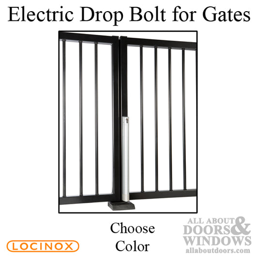 Electric Drop Bolt for Gates - Choose Color