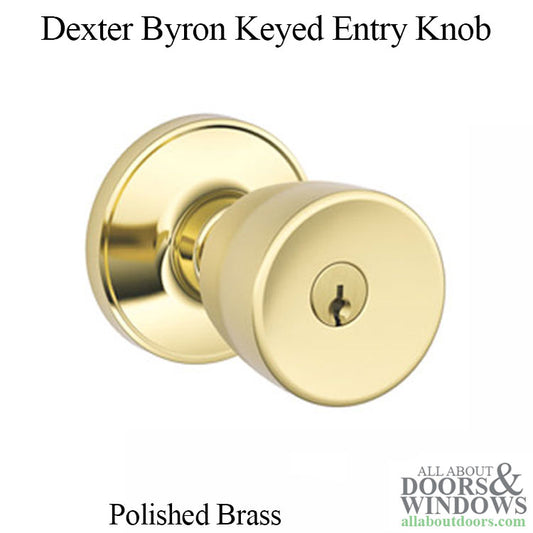 Dexter Byron J54-605 Keyed Entry Knob - Polished Brass