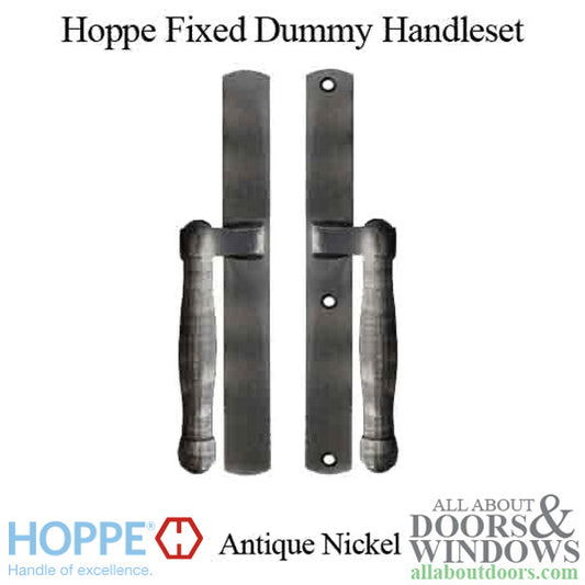 Hoppe HLS 9000 Sliding Door Handle-Set, M574/2165N, Fixed Dummy - Antique Nickel