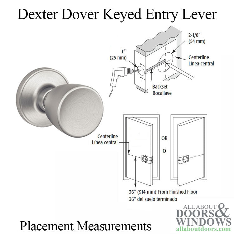 Dexter Byron J10-630 Passage Knob - Satin Stainless Steel - Dexter Byron J10-630 Passage Knob - Satin Stainless Steel