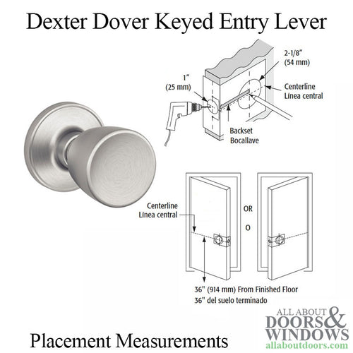 Dexter Byron J10-630 Passage Knob - Satin Stainless Steel - Dexter Byron J10-630 Passage Knob - Satin Stainless Steel