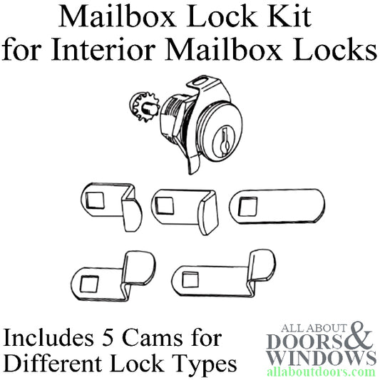 Multi-Cam Mail Box Lock Kit for Interior Use