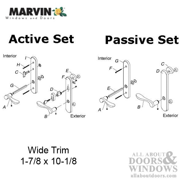 Marvin Active Keyed Hinged door trim, Multipoint Lock - SC - Marvin Active Keyed Hinged door trim, Multipoint Lock - SC