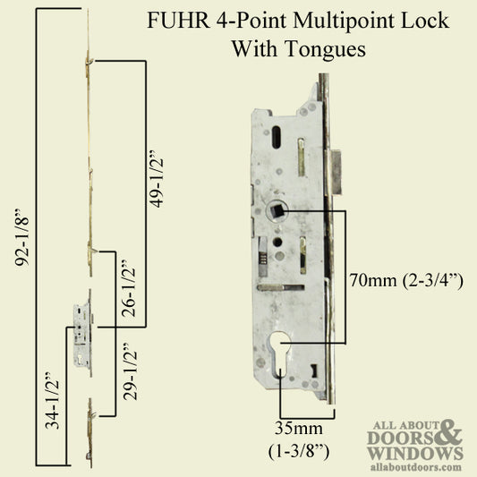 Discontinued MW Door w/ 4 point lock - 3 Tongues. 1-3/8BS