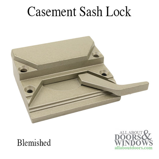 Peachtree Casement Window SASH LOCK, 4 Screw holes, 2-9/16 inch, left hand - Gold - Blemished