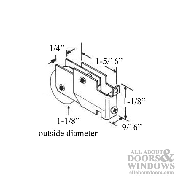 Roller, Mirror Door, - Steel Wheel - Roller, Mirror Door, - Steel Wheel