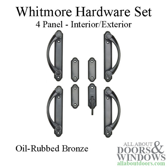 Andersen 4-Panel Gliding Door Interior/Exterior Trim Whitmore Hardware Set - Oil-Rubbed Bronze