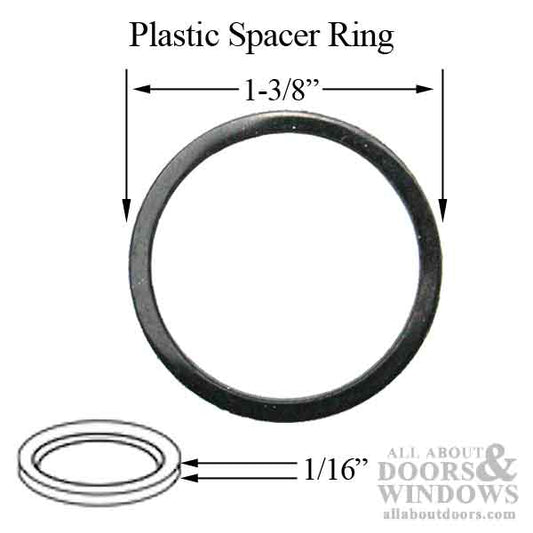 Marks 1/16" plastic cylinder spacer, Black