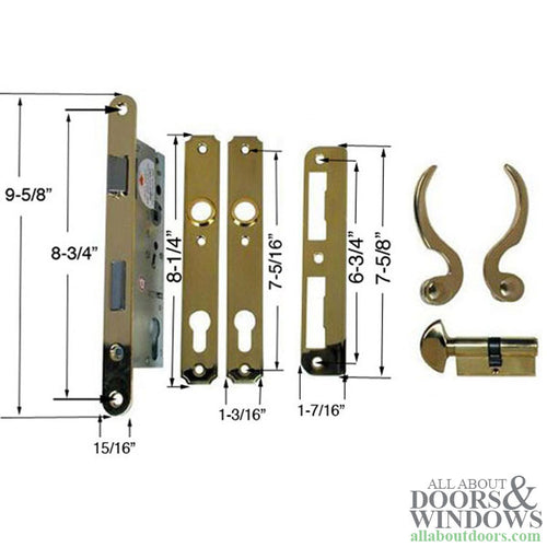 Blemished Atrium Door Hardware, Lever Style Mortise Lock - Polished Brass - Blemished Atrium Door Hardware, Lever Style Mortise Lock - Polished Brass