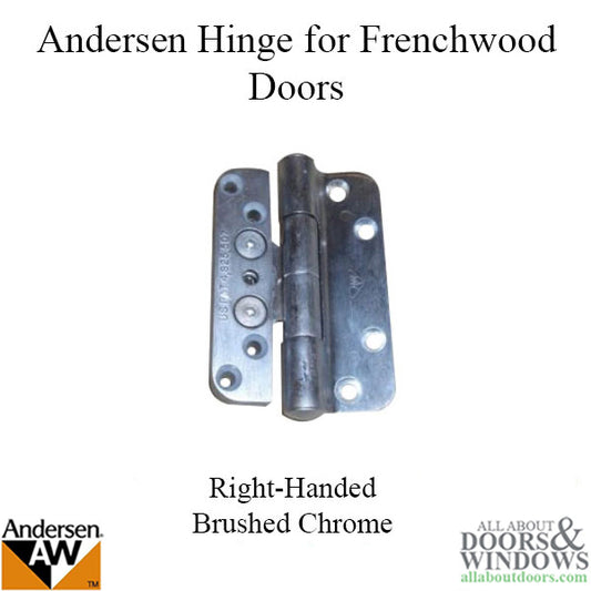 Discontinued - Andersen 1992-2005 Hinge - Right Hand - Brushed Chrome