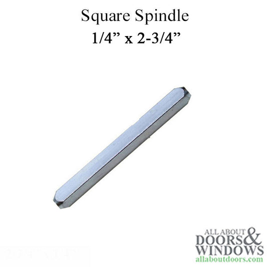Square Spindle, 1/4" x 2-3/4 Inch (7mm x 70mm) - Steel