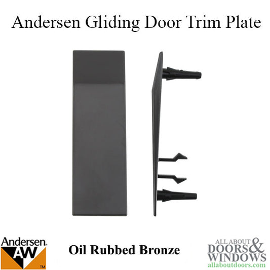 Discontinued - Andersen Window - Frenchwood Gliding Door - Trim Plate Assembly, 2 Panel - Oil Rubbed/Distressed Bronze