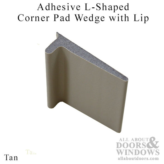 Endura Adhesive L-Shaped Corner Pad Wedge with Lip - Choose Color