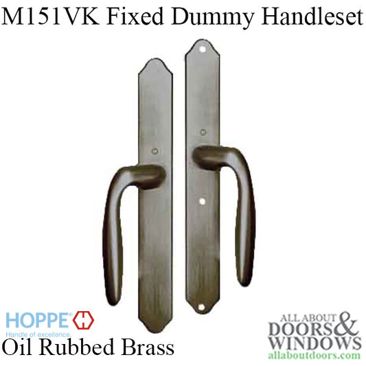 Hoppe HLS 9000 Sliding Door, Verona M151VK/2170N, Fixed Dummy - Oil Rubbed Brass