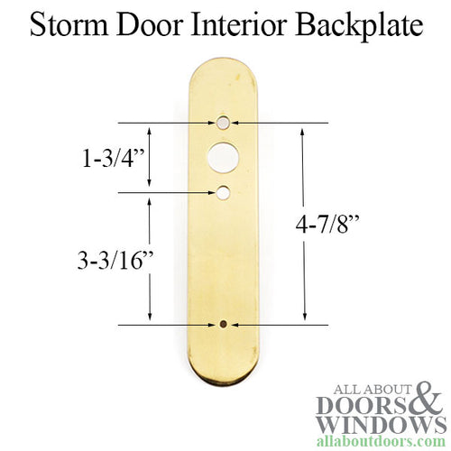 Interior Plate for Strom Door Handle Set - Interior Plate for Strom Door Handle Set