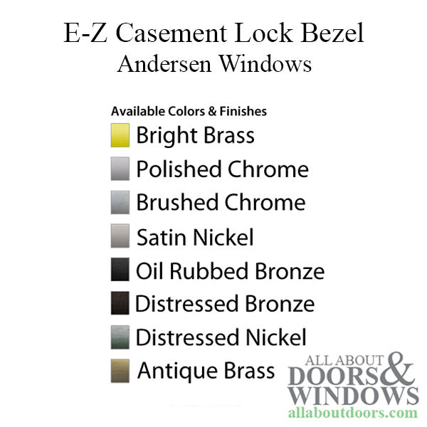 Andersen E-Z Casement Lock Bezel - Chrome - Andersen E-Z Casement Lock Bezel - Chrome