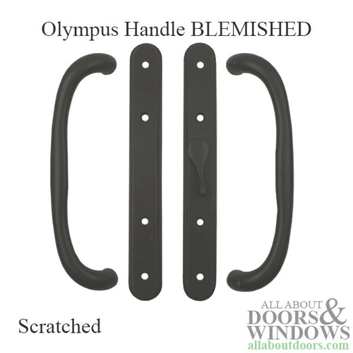 BLEMISHED Olympus Handle OFFSET Thumb, Sliding Glass Door - F. BronzeBLEMISHED Olympus Handle OFFSET Thumb, Sliding Glass Door - Faux Bronze - BLEMISHED Olympus Handle OFFSET Thumb, Sliding Glass Door - F. BronzeBLEMISHED Olympus Handle OFFSET Thumb, Sliding Glass Door - Faux Bronze