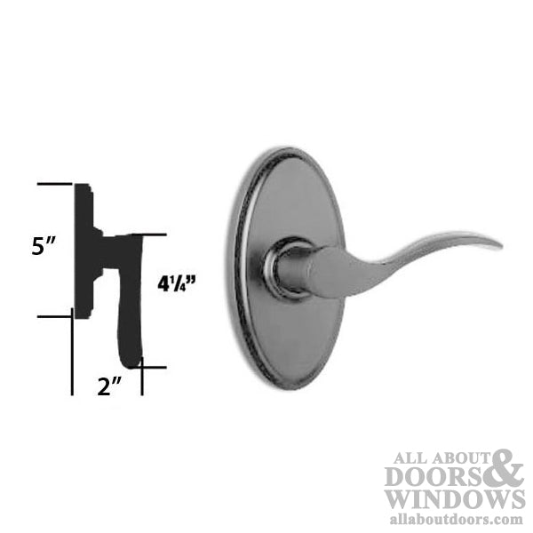 Weslock Bordeau R2710-U-P RH Privacy Lever - Weathered Pewter - Weslock Bordeau R2710-U-P RH Privacy Lever - Weathered Pewter