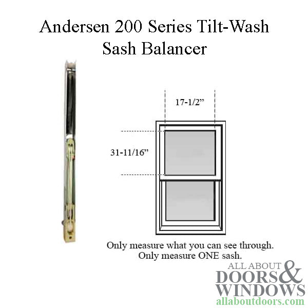 Andersen 200 Series Tilt-Wash Double Hung Sash Balancer - M960 - Andersen 200 Series Tilt-Wash Double Hung Sash Balancer - M960