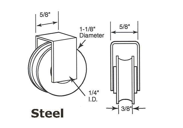 Roller Only,  1-1/8  Dia. 23/32 inch outside dia. 1/4 inch insid - Roller Only,  1-1/8  Dia. 23/32 inch outside dia. 1/4 inch insid