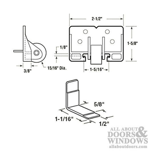 Drawer Track Guide Kit - 3/32 x 1-9/32 Wide Track