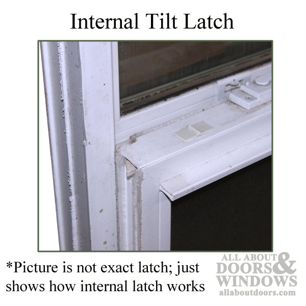 Concealed Internal Tilt-In latch, - White  SH Window Narrow - Pair - White - Concealed Internal Tilt-In latch, - White  SH Window Narrow - Pair - White