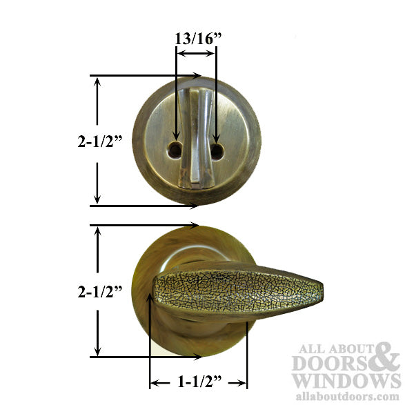 Discontinued National Lock Stubby Lever & Deadbolt with 2 Inch Backset -Antique Brass - Discontinued National Lock Stubby Lever & Deadbolt with 2 Inch Backset -Antique Brass