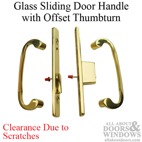 Legacy Glass Sliding Door Handle, Offset Thumb Turn - Blemished - Legacy Glass Sliding Door Handle, Offset Thumb Turn - Blemished