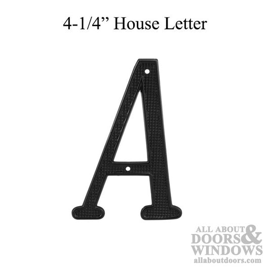 House Letter 4-1/4 Inch A - Black