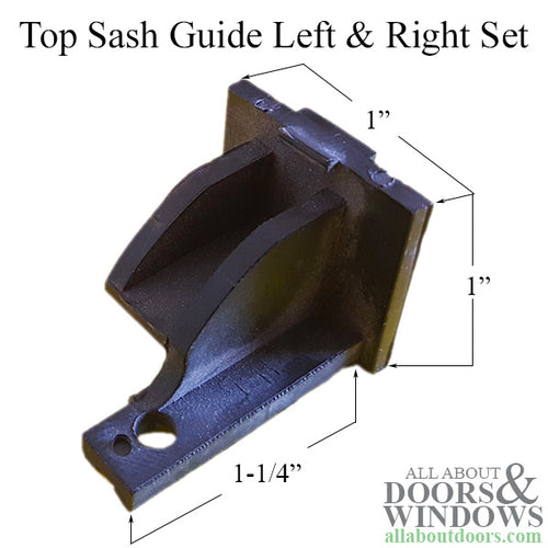Top Sash Guide Left & Right Set - Black - Top Sash Guide Left & Right Set - Black
