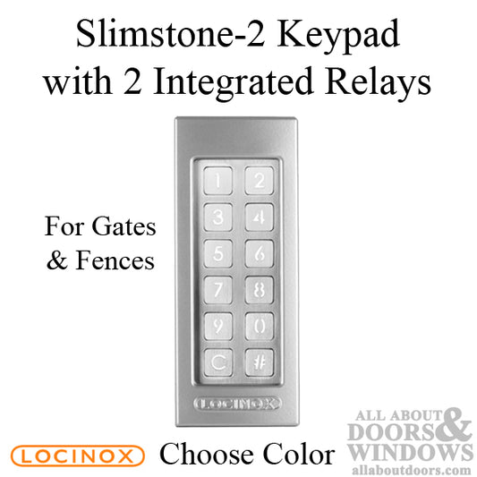 Weather-Resistant Keypad with 2 Integrated Relays for Gates & Fences - Choose Color