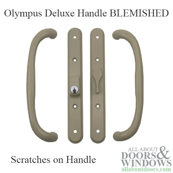 BLEMISHED Olympus Handle OFFSET Thumb, Sliding Glass Door - TAN - BLEMISHED Olympus Handle OFFSET Thumb, Sliding Glass Door - TAN