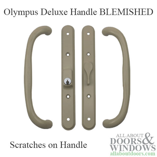 BLEMISHED Olympus Handle OFFSET Thumb, Sliding Glass Door - TAN - BLEMISHED Olympus Handle OFFSET Thumb, Sliding Glass Door - TAN