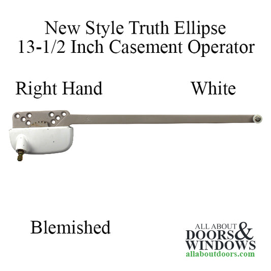 Blemished - Truth 13-1/2 Ellipse Straight Arm Casement Operator, Right Hand  - White