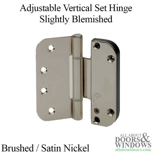 Blemished V400 Vertical Adjustable Set Hinge 2D - Satin Nickel