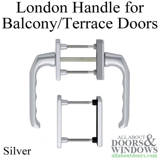 London Patio Balcony Handle, Non-Keyed