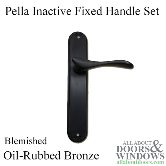 Pella Inactive Fixed Left Hand Handle Set for Hinged Door - Oil Rubbed Bronze - Blemished