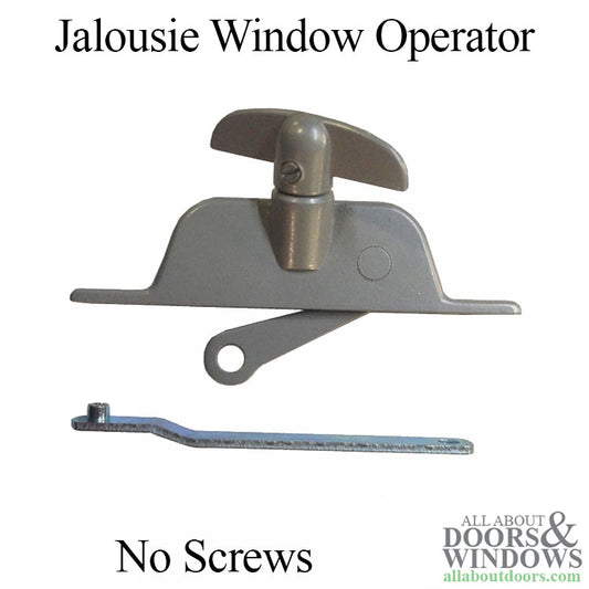 Jalousie / Louver Window Operator, 4-1/4 inch Link, No Screws - Aluminum