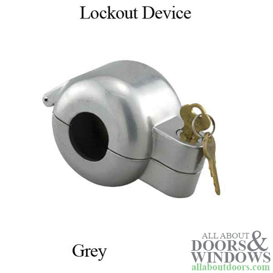 Door knob lockout device, Diecast, Grey