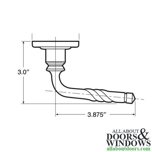 5132 Estate Lever, Right Hand - Satin Chrome - 5132 Estate Lever, Right Hand - Satin Chrome