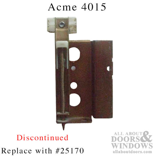 Acme 4015 Mirror bypass door guide, Spring Loaded: