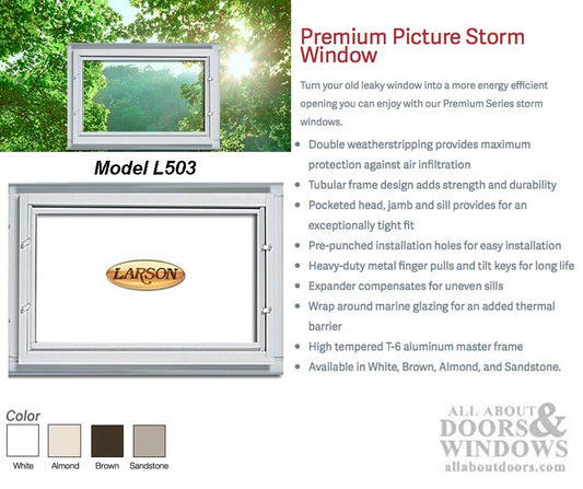 Larson Premium Picture window, Clear Glass