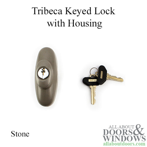 Discontinued Tribeca Keyed Lock with Housing - Stone - Discontinued Tribeca Keyed Lock with Housing - Stone