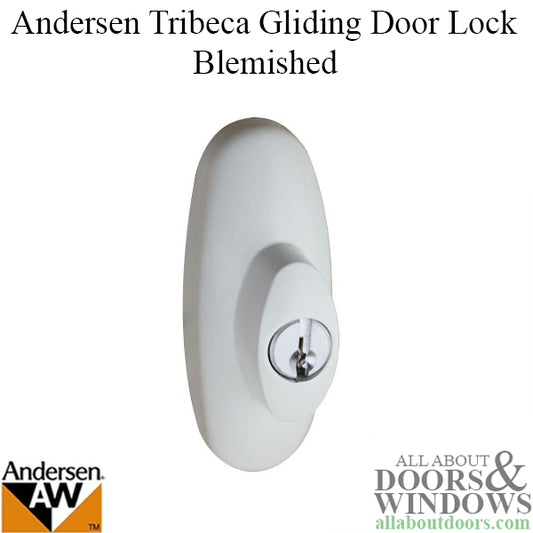 Keyed Lock Assembly, Andersen Tribeca Gliding Door, RH - White - Blemished