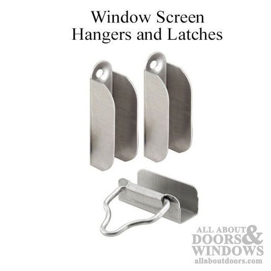Window Screen Hangers and Latches, 7/16", Aluminum