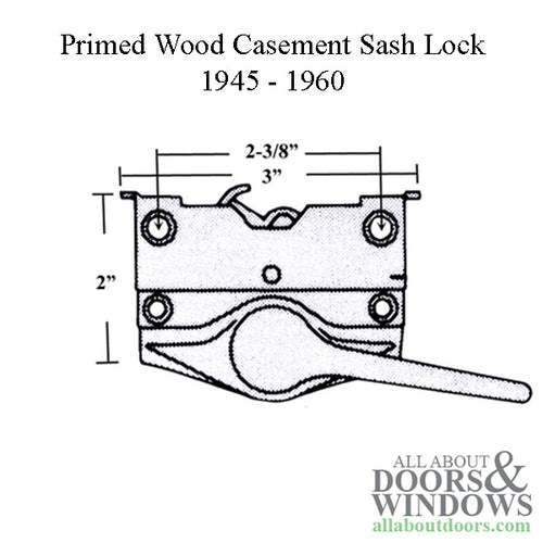 Andersen Casement Sash Lock 1945-1960 - Right, Bronze - Andersen Casement Sash Lock 1945-1960 - Right, Bronze